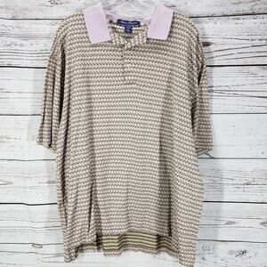 Allan Flusser Golf Purple 100%Double Mercerized Cotton Shirt Size XL